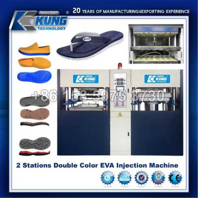 4 estaciones EVA Shoes Injection Machine Hydraulic práctica para la fabricación del deslizador 3