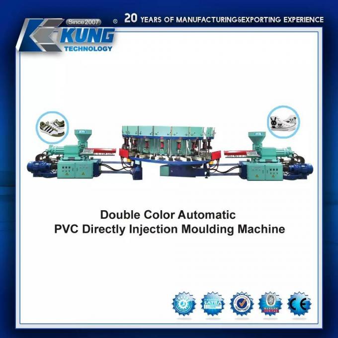 Del color doble del PVC máquina automática del moldeo por inyección directamente