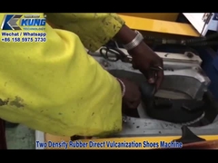 Máquina de calzado de vulcanización directa de caucho de dos densidades