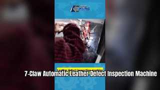 Máquina automática de inspección de defectos de cuero de 7 garras | Sistema inteligente de detección de calidad de la superficie del cuero