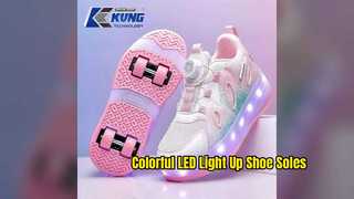 Suelas de zapatos con iluminación LED para zapatillas deportivas de moda y zapatos para niños